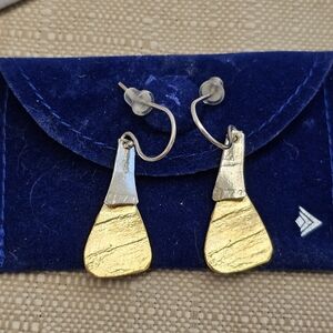 Silpada 925 and Brass Two-Tone Earrings BNWOT (Brand New Without Tags)